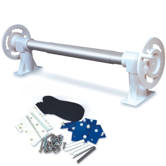 Swimline HydroTools Above Ground Pool Solar Blanket Reels System w/ Straps