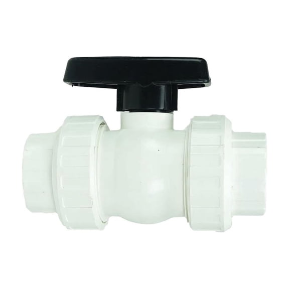 Swimline HydroTools Swimming Pool Precision ABS Female Threaded Ball Valve 7" - Black/White