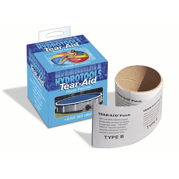 Swimline HydroTools Tear-Aid Multi-Use Vinyl Repair Patch for Pools 3" - Gray