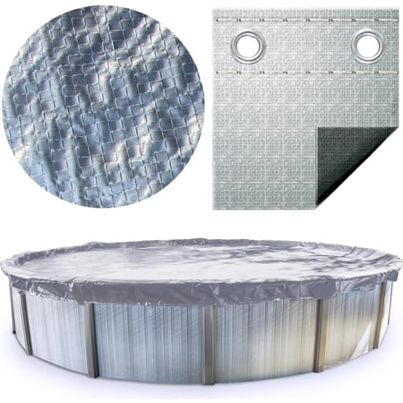 Swimline Hydrotools Silver King Winter Pool Cover for 16 Ft Above Ground Oval Pools