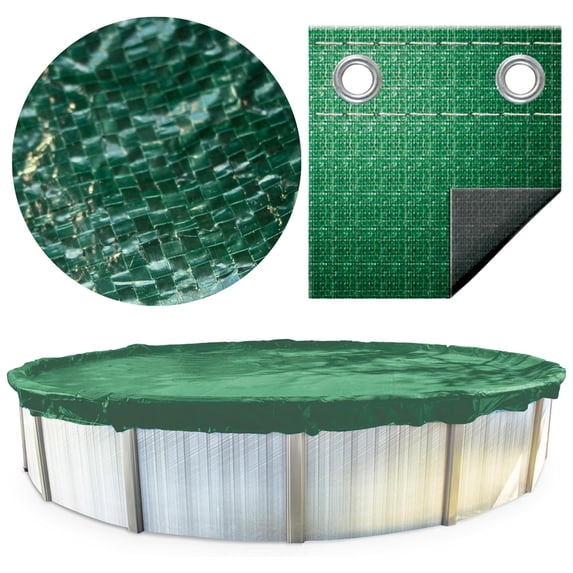 Swimline Hydrotools Supreme Guard Winter Cover for 8x12 Ft Above Ground Pools
