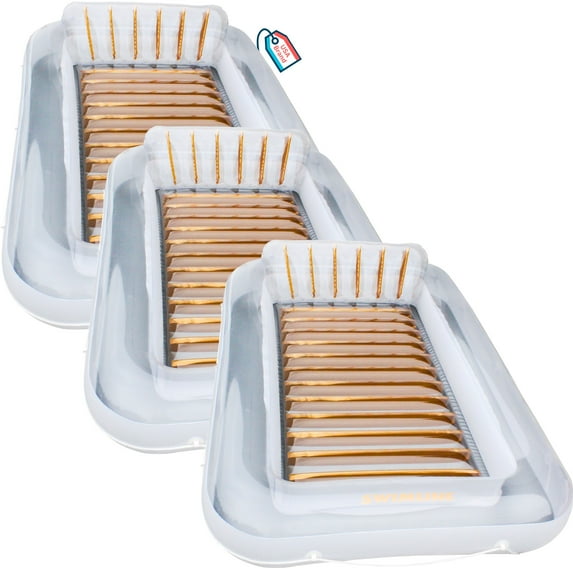 Swimline Luxe Edition Inflatable Suntan Tub Floating Pool Lounger (3 Pack)
