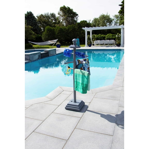 Swimline Outdoor Poolside Valet Towel Rack with Weighted Base - 52"