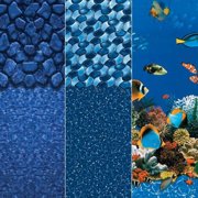 Swimline Overlap 18' Round 54 in. Depth Boulder Swirl Above Ground Pool Liner, 20 Mil LI1854BSO