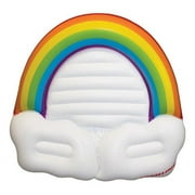 Swimline Rainbow Island Pool Inflatable Ride-On, White, 68"/64"/16"