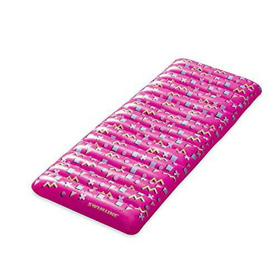 Swimline Retro Inflatable Pool Mattress, Pink, 73.25"" x 27"" x 6.6"""