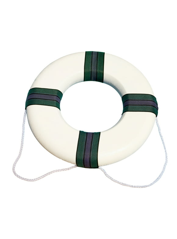 Swimline Ring Buoy Saftey Flotation Device for Swimming Pools 18" - White/Black