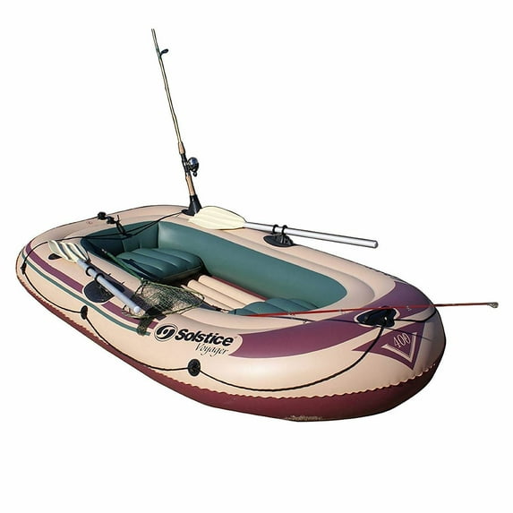 Swimline Solstice 30400 Voyager 4-Person 20x5.5x14 Inches Fishing Raft with Inflatable Seats