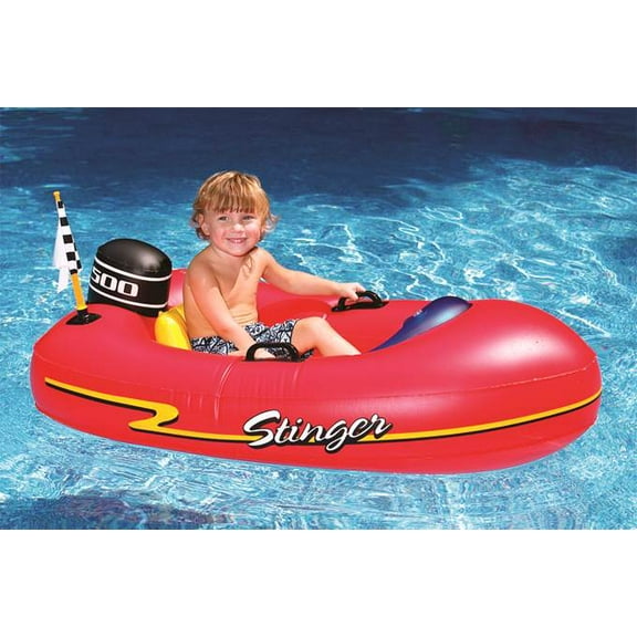 Swimline Speedboat Inflatable Kids Float, Red, 45"/25"/10"