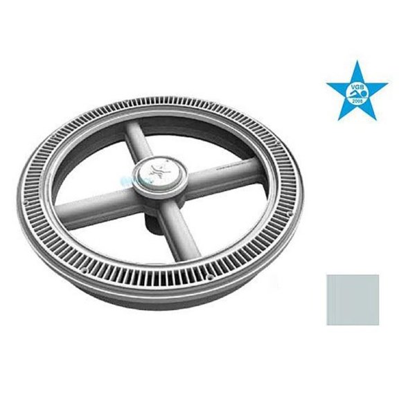 Aquastar FC103 20" Full Circle Outlet Cover, One-Port Sump Light Gray