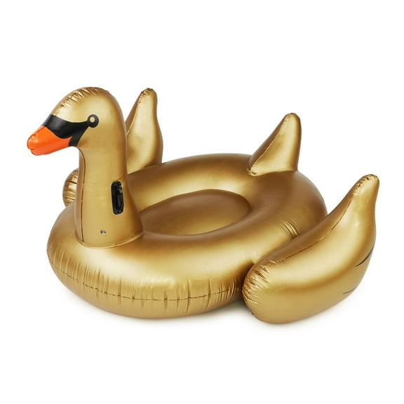 Swimline Vinyl Inflatable Giant Rideable Pool Float, Gold