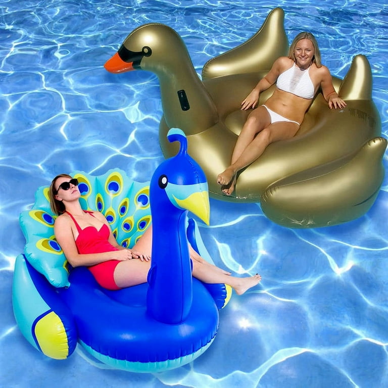 Swimline Vinyl Peacock and Golden Goose Bird Pool Float