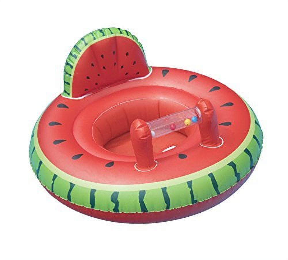 Swimline Watermelon Baby Seat Pool Inflatable Ride-On, Red, Green - image 1 of 5
