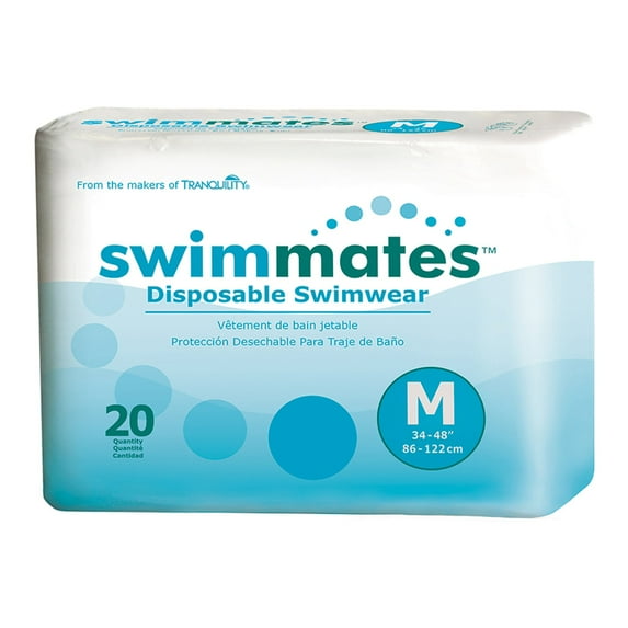 Swimmates Adult Bowel Containment Swim Brief M Moderate Absorbency Swim Pull On, 2845, 20 Ct