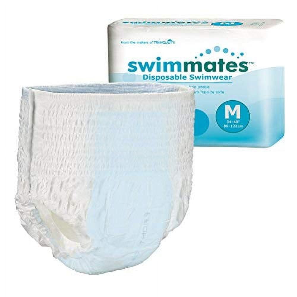 Swimmates Adult Swim Underwear, Pull-Up with Tear-Away Side Seams, Unisex, Disposable, Medium (34"- 48" Waist), 20 Count (Pack of 1)