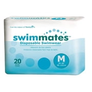 Swimmates Disposable Adult Swim Diapers, Tear Away Side Seams for Easy Removal, Medium, 20ct