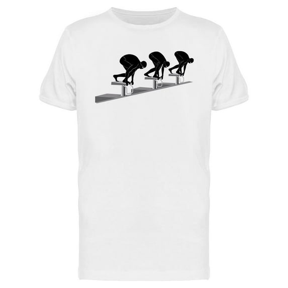 Swimmer Athletes T-Shirt Men -Image by Shutterstock, Male Large