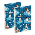 thumbnail image 1 of Swimmer Fish Sea Ring Binder Notebook Journey Note Diary College Ruled Spiral Notebook Study Loose Leaf Paper A5 60 Pages, 1 of 8