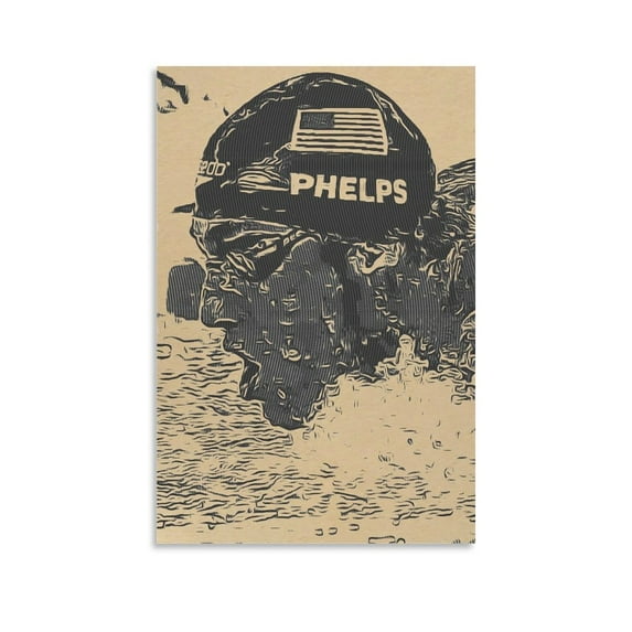 Swimmer Michael Phelps Room Aesthetic Poster (25) Gifts Canvas Painting Poster Wall Art Decorative Picture Prints Modern Decor 12x18inch(30x45cm)