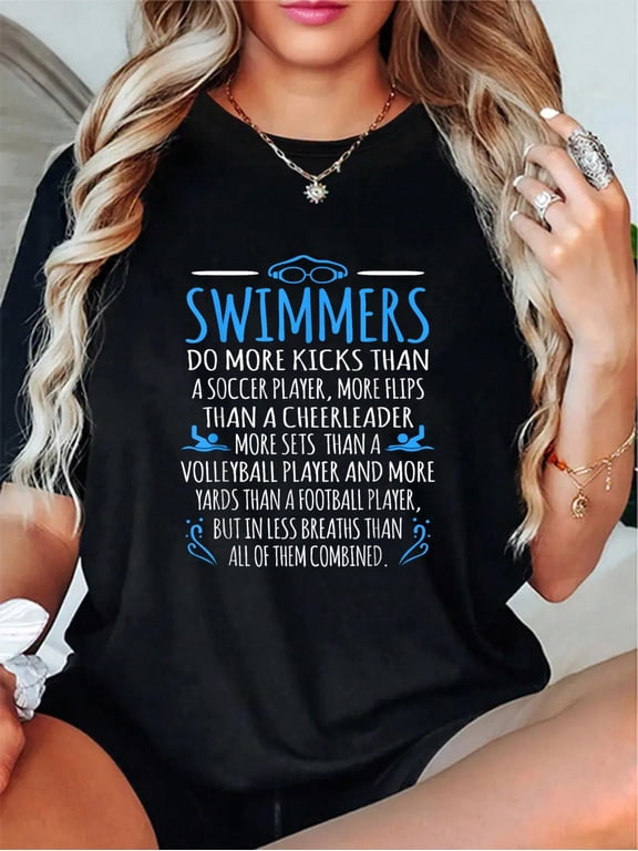 Swimmers Facts Funny Swimming Swim Men Women Graphic T-Shirt