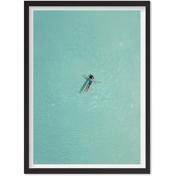 Swimmers Minimalist Artwork Swimming Pool Art Blue Aesthetic Poster Maritime Style, Matte Canvas Stretched, Posters for Room Bedroom Living Room Bathroom Wall Decor, Posters & Art Prints, Gift.