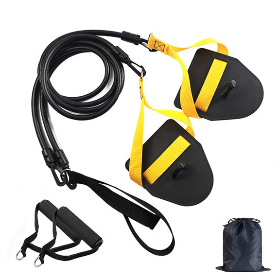 Swimming Arm Strength Trainer Resistance Exercise Pull Rope with Hand Paddle for Arm Pull Training, Strength