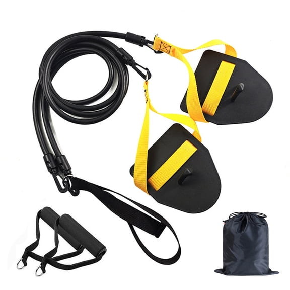 Swimming Arm Strength Trainer With Swim Paddle Swimming Resistance Exercise Band Elastic Rope Swimming Accessorys