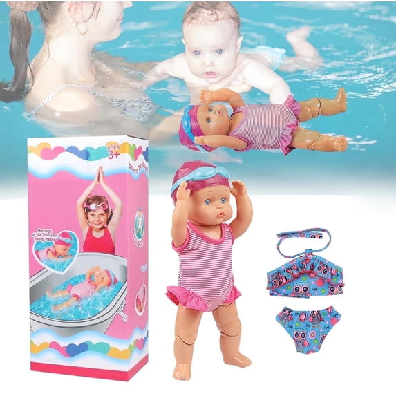 Swimming Baby Doll Toy for Girls,Waterproof Swimming Doll,Swimming Baby Doll Toy In for Pool Bathtub Bath,Swimming Dolls for Childern Kid Girls Water Fun Toy