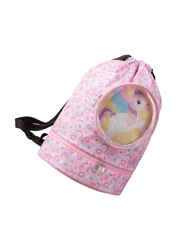 Swimming Backpack Dry Wet Separation Washing Bag Cartoon Drawstring Beach Bag