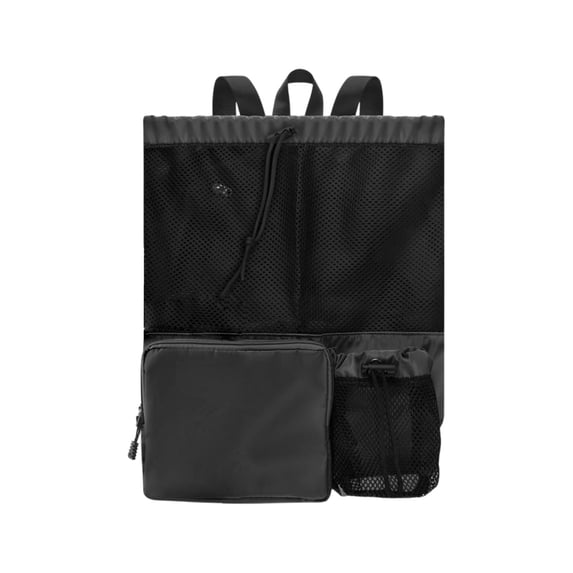 Swimming Bag Mesh Drawstring Backpack with Wet Bag Beach Backpack Gym Exercise Equipment Bag