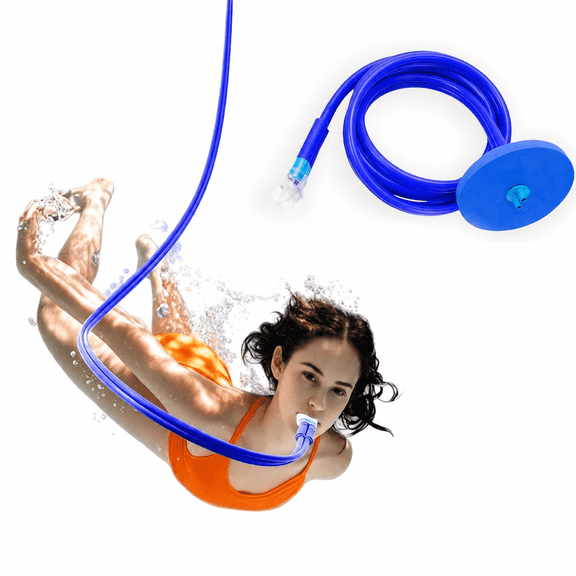 Swimming Breathing Tube, Diving Dry Snorkel, Snorkeling Gear with Top Dry Valve for Snorkeling, Freediving, Swimming and Diving