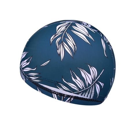 Swimming Cap Comfortable with Flowers Printed for Long Sport D