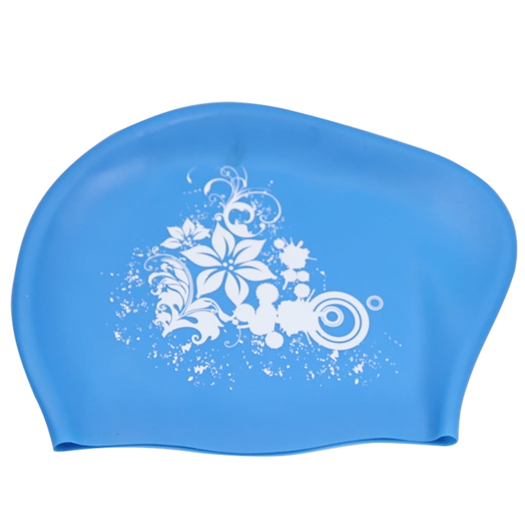 Swimming Cap Waterproof Silicone Swim Pool Hat for Adult Long Hair