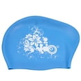 Swimming Cap Waterproof Silicone Swim Pool Hat for Adult Long Hair Women