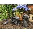 thumbnail image 1 of Swimming Castle Moat Dragon Lawn Garden Centerpiece Statue 3 Piece 21"L Total, 1 of 6