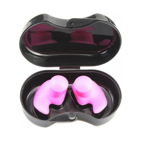 Swimming Ear Plugs, 1 Pair Professional Waterproof Reusable Silicone Earplugs for Swimming Showering Bathing Surfing Snorkeling and Other Water Sports,Suitable for Kids and Adults
