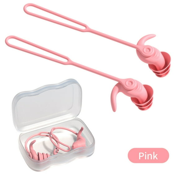 Swimming Ear Plugs With Lanyard Noise Reducing Comfortable Earplugs For Swimmers Adults Kids Pool Beach Training