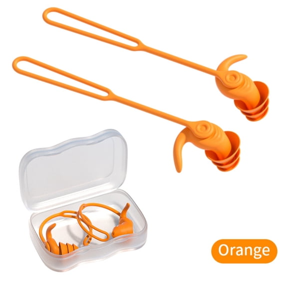 Swimming Ear Plugs with Lanyard Noise Reduction Comfortable Fit for Swimmers Swimsuit Accessories