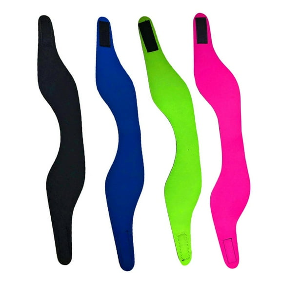 Swimming Earband Swimming Headband Rafting Rubber Material Swimming Water Sports Supplies Bathing Pool Accessories Black S Fangkenuo