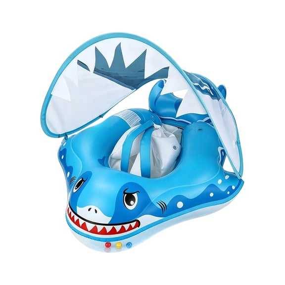 Swimming Float - Inflatable Pool Ring | Sunshade Seat, PVC | Adjustable Safety Seat, Sun Protection Canopy, Lightweight Float Design, for Pool Water Activities