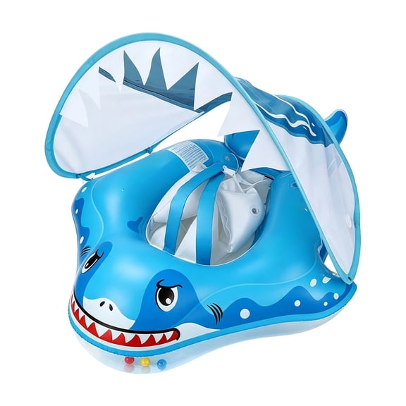 Swimming Float - Inflatable Pool Ring | Sunshade Seat, PVC | Adjustable Safety Seat, Sun Protection Canopy, Lightweight Float Design, for Pool Water Activities
