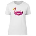 thumbnail image 1 of Swimming Float Of A Flamingo T-Shirt Women -Image by Shutterstock, Female x-Large, 1 of 4