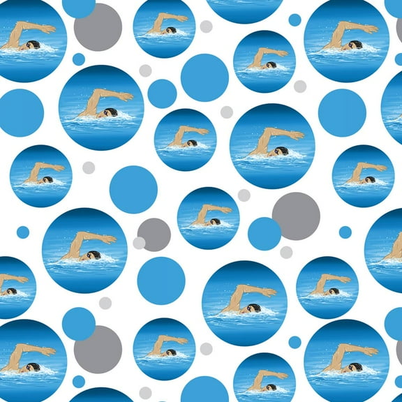 Swimming Freestyle Pool Sport Premium Gift Wrap Wrapping Paper Roll Pattern