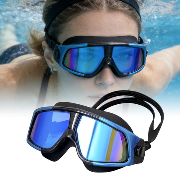 Swimming Gear for Adults Kids Training Pool Beach Water Sports Goggles Diving Eyewear Blue 20 cm