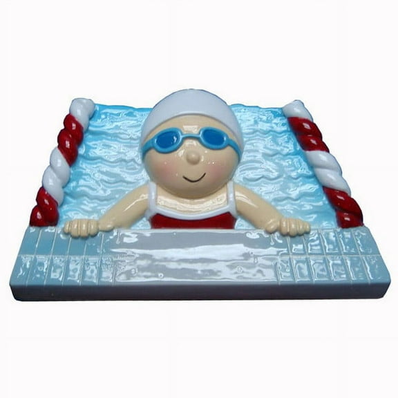 Swimming Girl Personalized Christmas Ornament DO-IT-YOURSELF