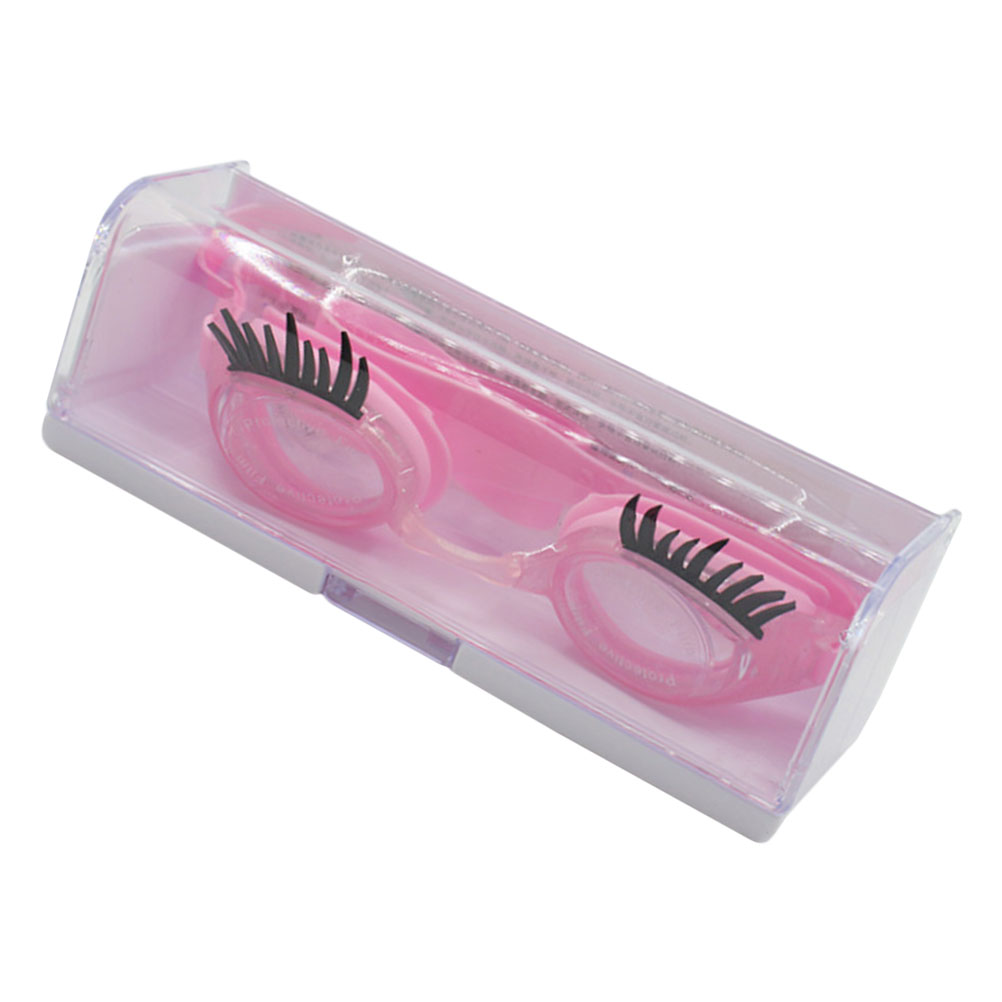 Swimming Goggles 2 Pack Underwater Glasses Eyelash Cute Pink Silica Gel Child