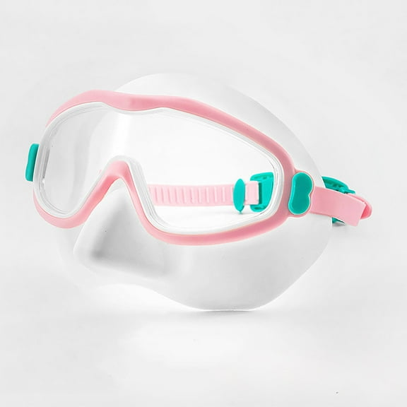 Swimming Goggles, Adult Large Frame Eye Protection, Clear View, Snorkeling and Pool Training, Comfortable Fit, Wide Lens, Waterproof, Anti-Fog, Adjustable Strap