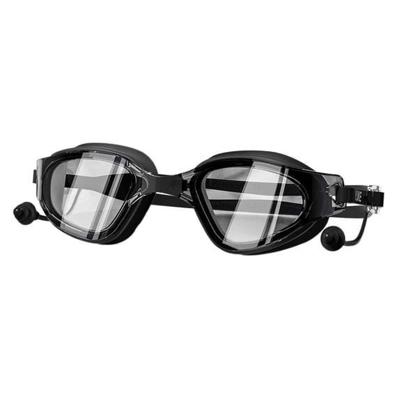 Swimming Goggles, Anti-Fog No Leak Adjustable Soft Nose Bridge Swim Goggles for Pool Training & Water Activities(Black,18x4cm)(Black,18x4cm)