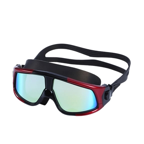 Swimming Goggles Anti Fog Wide Panoramic Lens Silicone Seal Adjustable Strap for Adults Kids Training Lap Pool