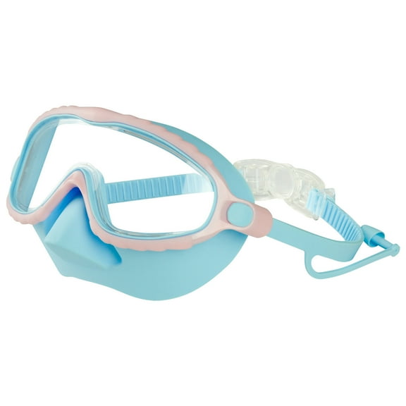 Swimming Goggles Large Frame | Diving Mask with Nose Protection | Eye Shield Snorkeling Gear for Youth & Beginners | Anti-Leak Wide View | Comfortable Fit | 1 Pack | Water Sports Equipment